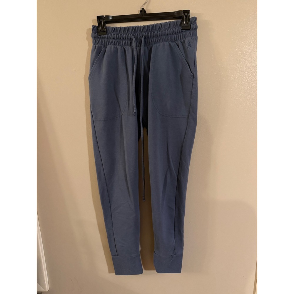FP Movement Free People Women Blue Smocked Waist Jogger Sweatpants Size S